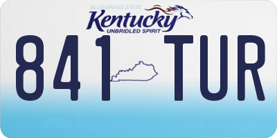 KY license plate 841TUR