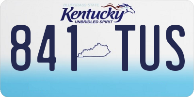 KY license plate 841TUS