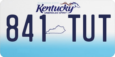 KY license plate 841TUT