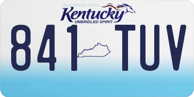 KY license plate 841TUV