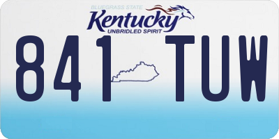 KY license plate 841TUW