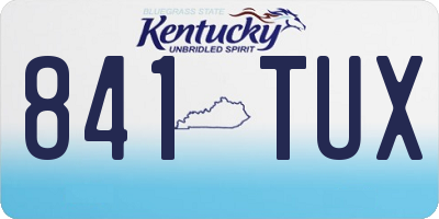 KY license plate 841TUX