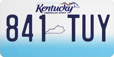 KY license plate 841TUY