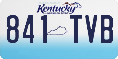KY license plate 841TVB