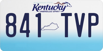 KY license plate 841TVP