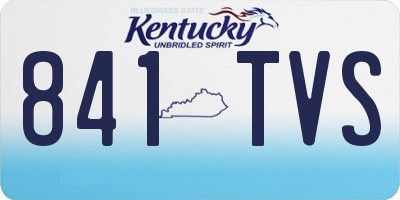 KY license plate 841TVS