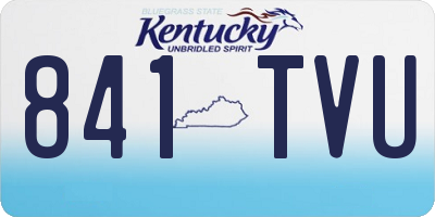 KY license plate 841TVU