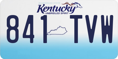 KY license plate 841TVW