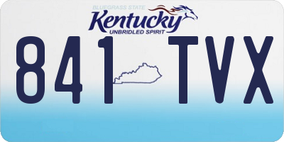 KY license plate 841TVX