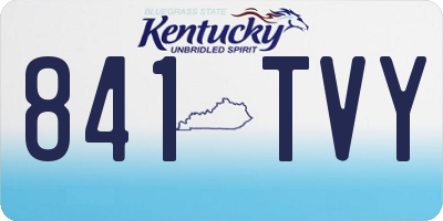 KY license plate 841TVY