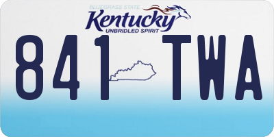 KY license plate 841TWA