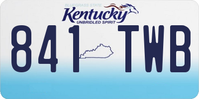 KY license plate 841TWB