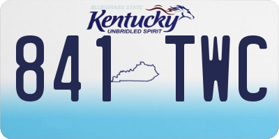 KY license plate 841TWC