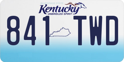 KY license plate 841TWD