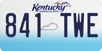 KY license plate 841TWE
