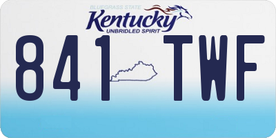 KY license plate 841TWF