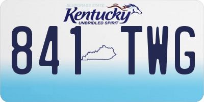 KY license plate 841TWG