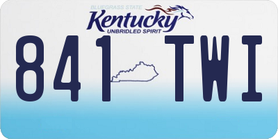 KY license plate 841TWI