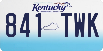 KY license plate 841TWK