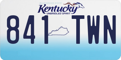 KY license plate 841TWN