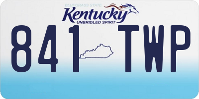 KY license plate 841TWP