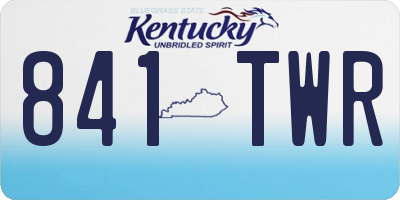 KY license plate 841TWR