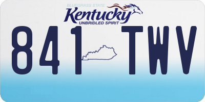 KY license plate 841TWV