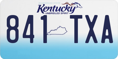 KY license plate 841TXA