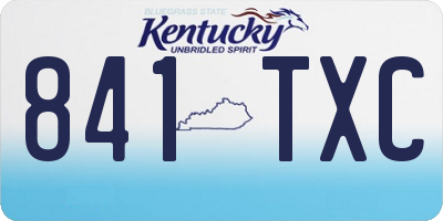 KY license plate 841TXC