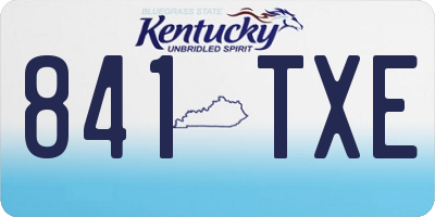 KY license plate 841TXE