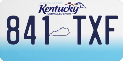 KY license plate 841TXF
