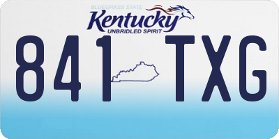 KY license plate 841TXG
