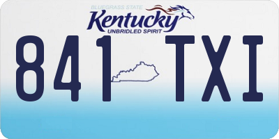 KY license plate 841TXI