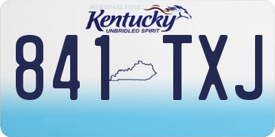 KY license plate 841TXJ