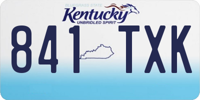 KY license plate 841TXK