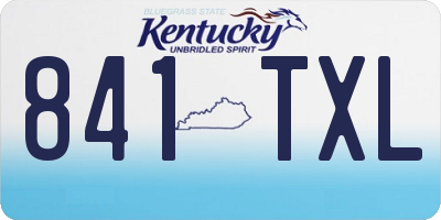 KY license plate 841TXL