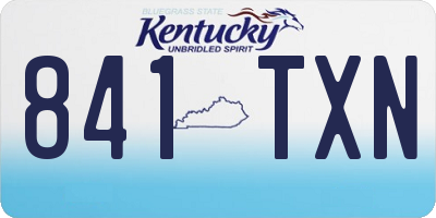 KY license plate 841TXN