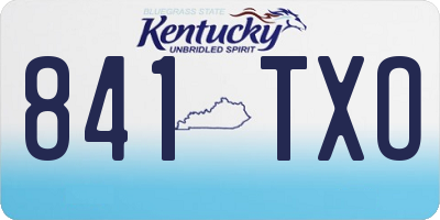 KY license plate 841TXO