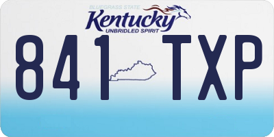 KY license plate 841TXP