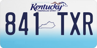 KY license plate 841TXR