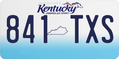 KY license plate 841TXS