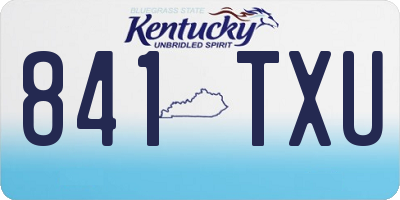 KY license plate 841TXU