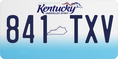 KY license plate 841TXV