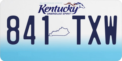 KY license plate 841TXW