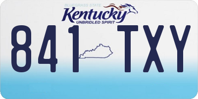 KY license plate 841TXY