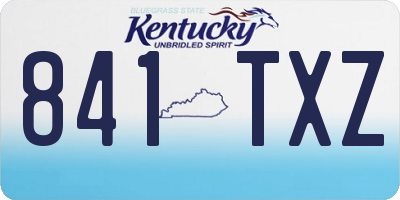 KY license plate 841TXZ
