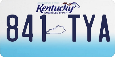 KY license plate 841TYA