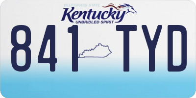 KY license plate 841TYD
