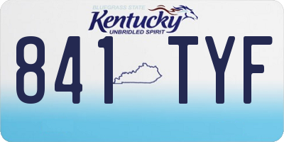 KY license plate 841TYF