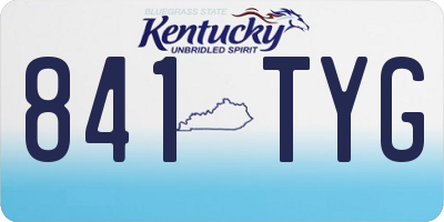 KY license plate 841TYG